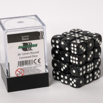 Black dice cube